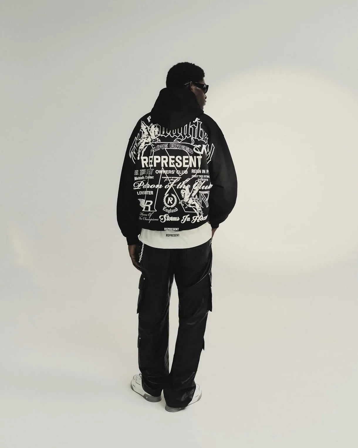 Hoodie Monochrome Icons Black