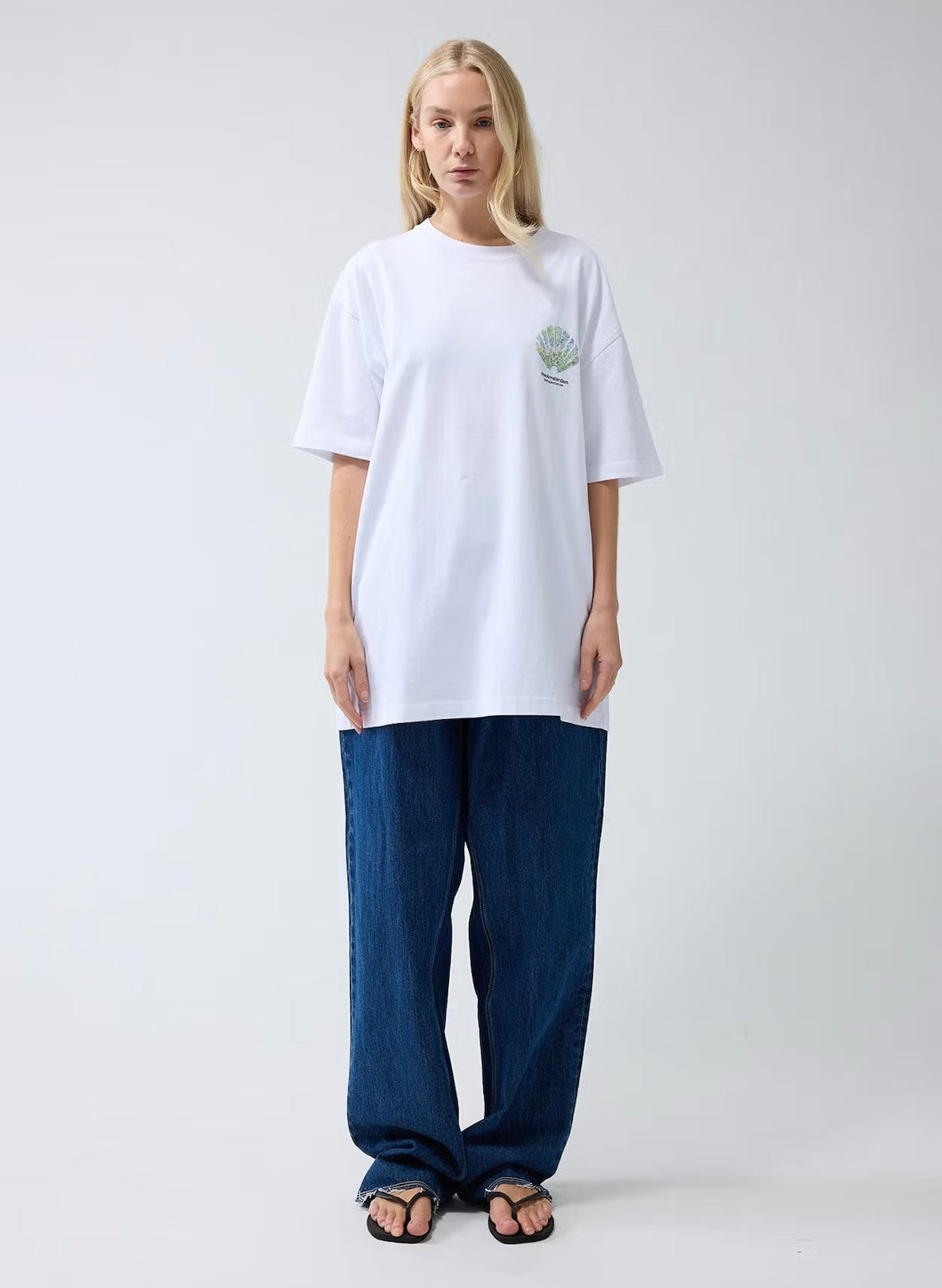 T-shirt Tall Grass White