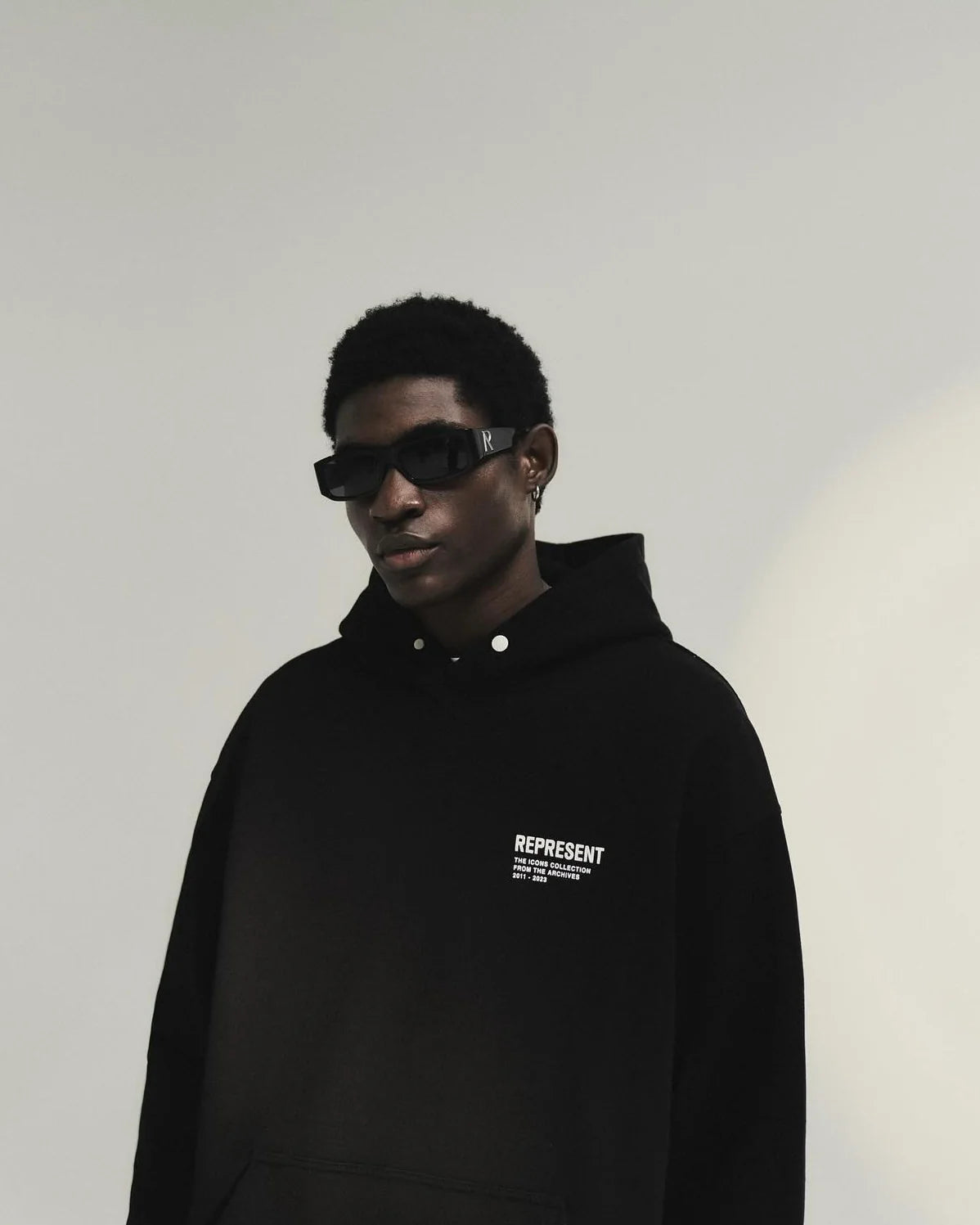 Hoodie Monochrome Icons Black