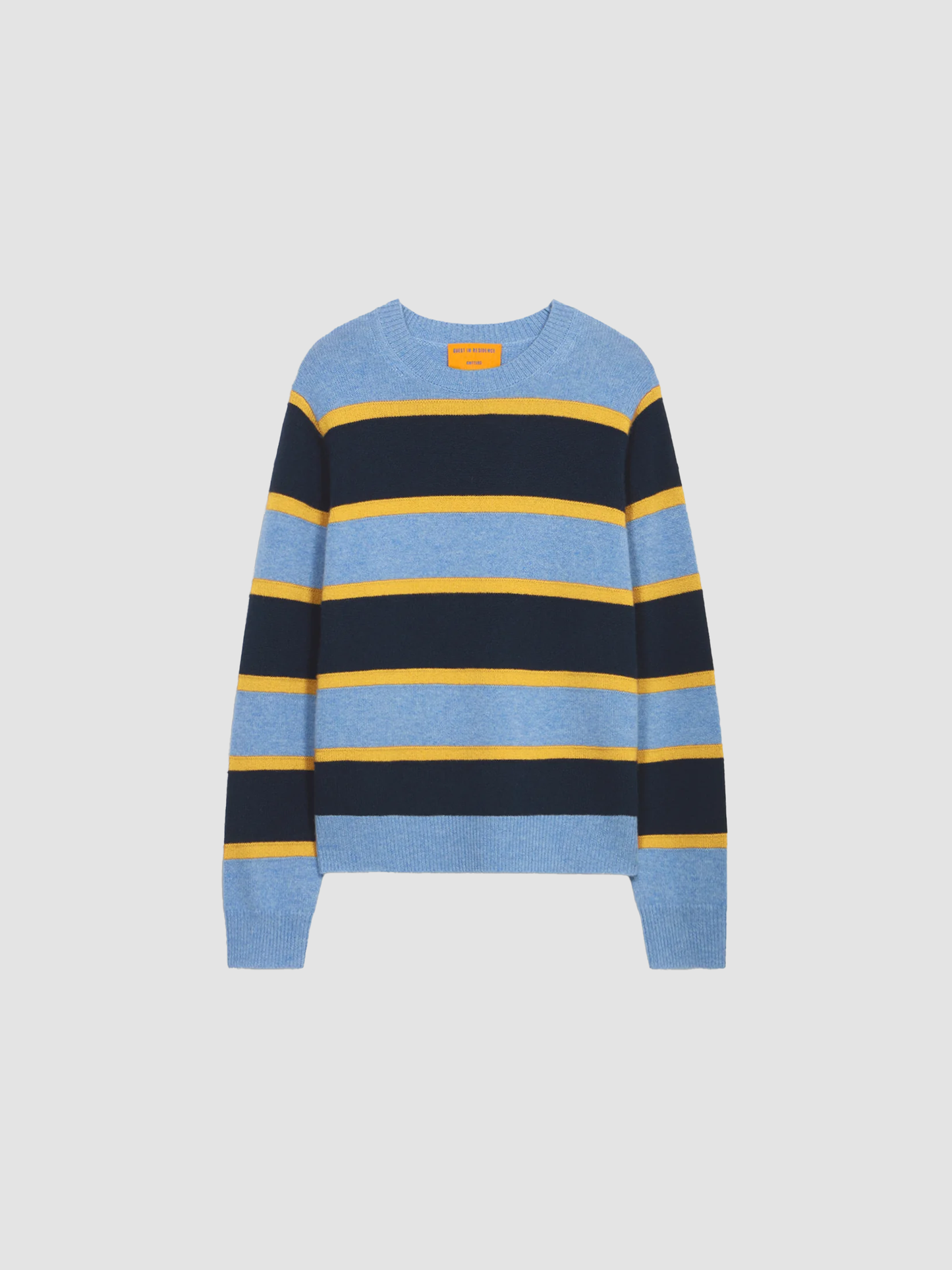 Sweater Stripe Crew Heather Blue