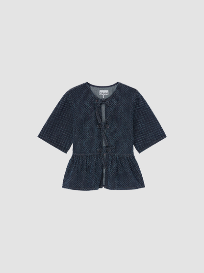 Blouse Tweed Denim Blue