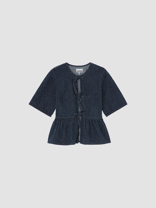 Blouse Tweed Denim Blue