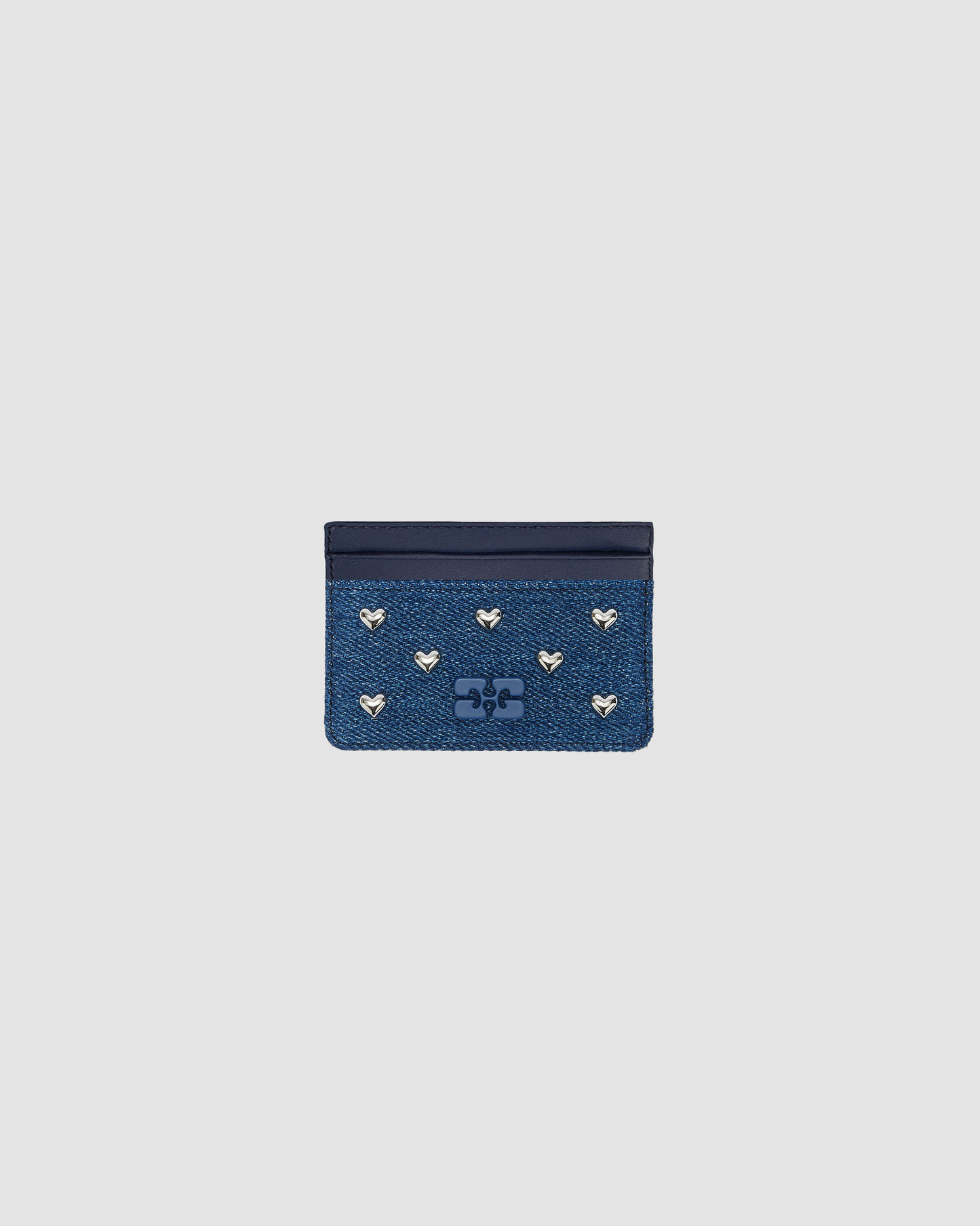 Cardholder Heart Studs Denim