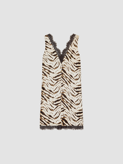 Dress Midi Satin Zebra