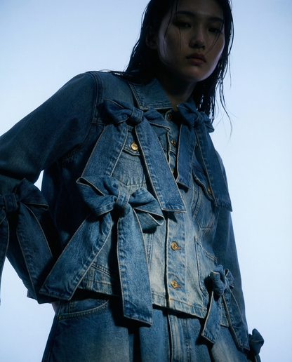 Jacket Bow Rigid Denim Blue