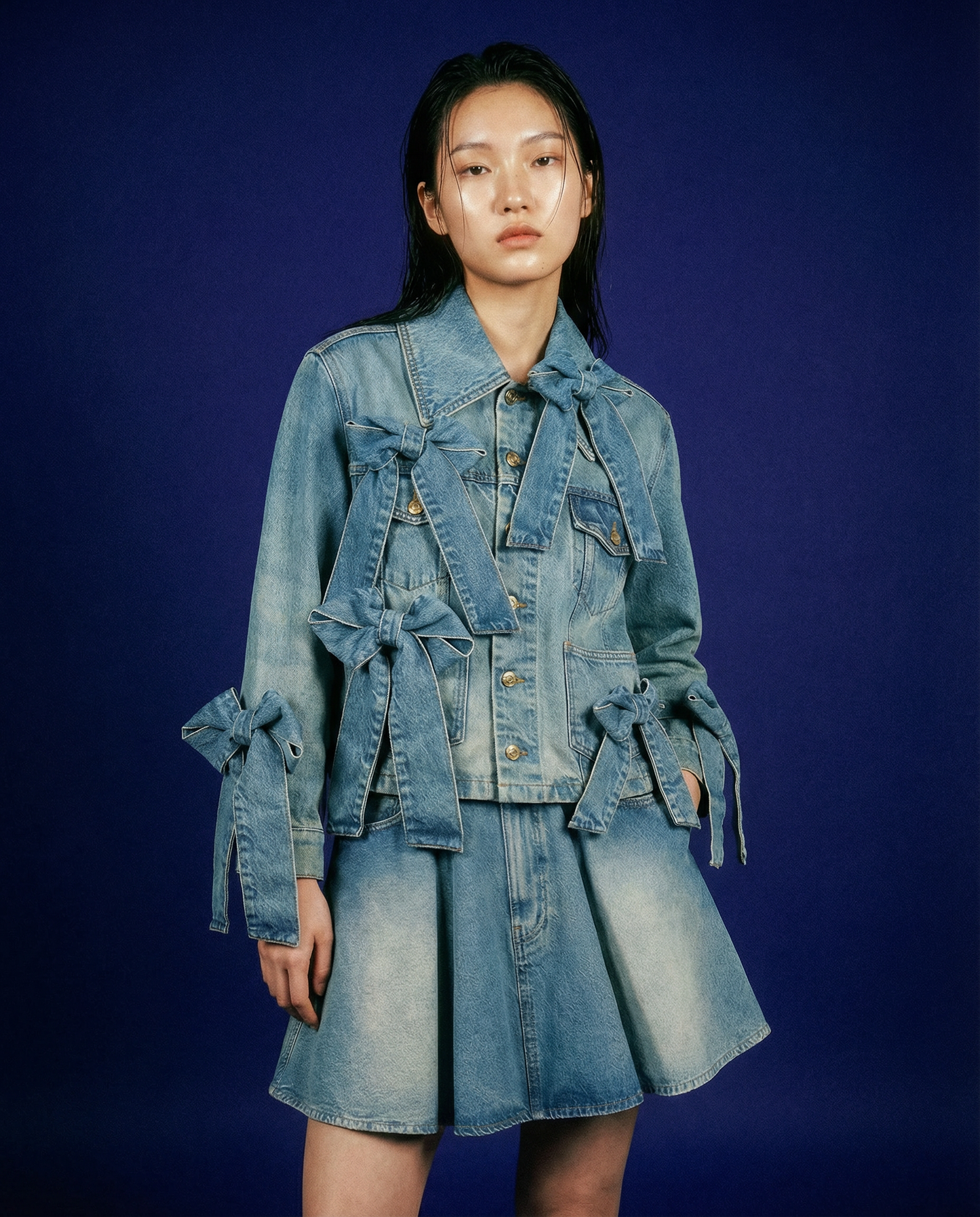 Jacket Bow Rigid Denim Blue