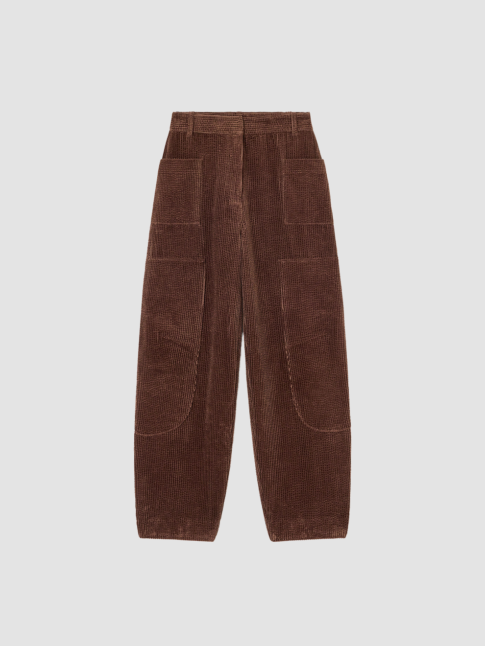 Pants Corduroy Curved Brown