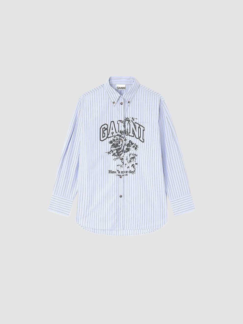 Shirt Stripe Logo Lavender Blue