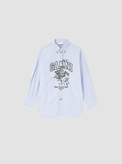 Shirt Stripe Logo Lavender Blue