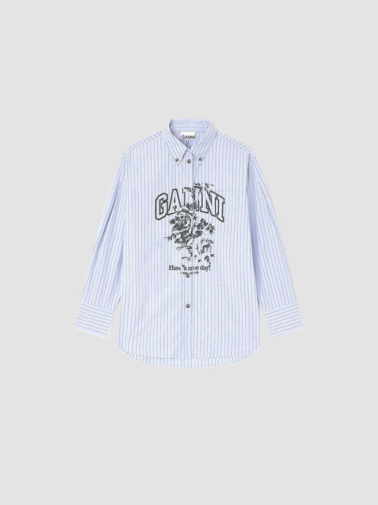 Shirt Stripe Logo Lavender Blue