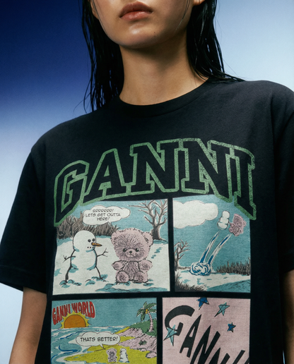 T-shirt Jersey Comic Black