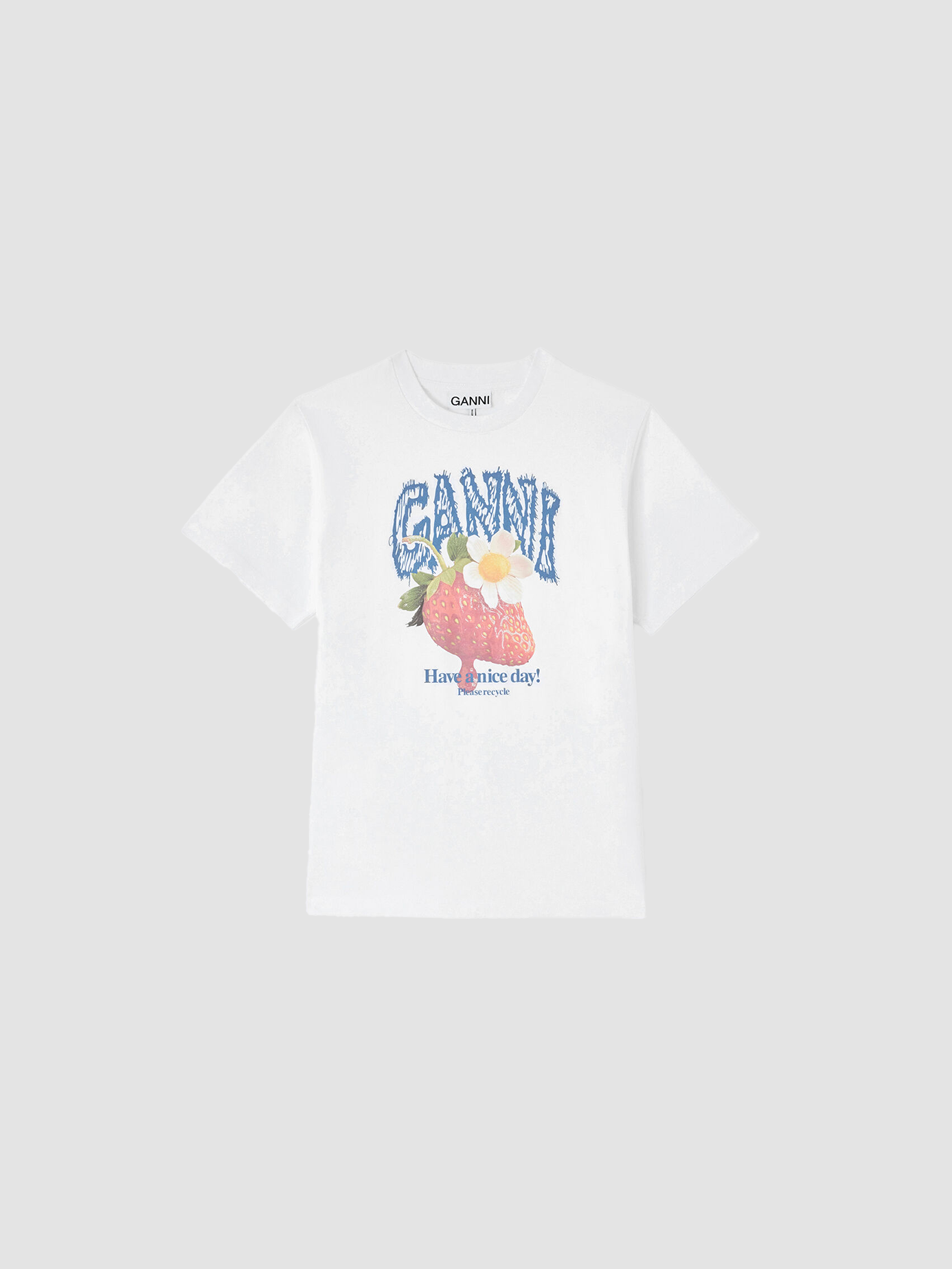 T-shirt Strawberry White