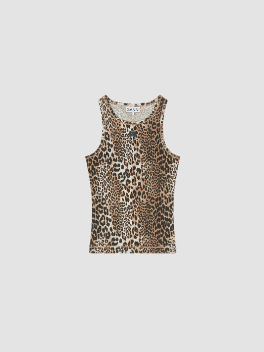 Tank Top Rib Leopard
