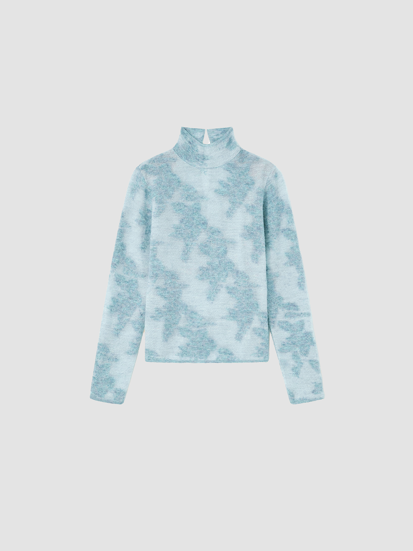 Top Sheer Flower Light Blue