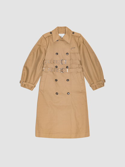 Trench Coat Bonded Cotton Beige