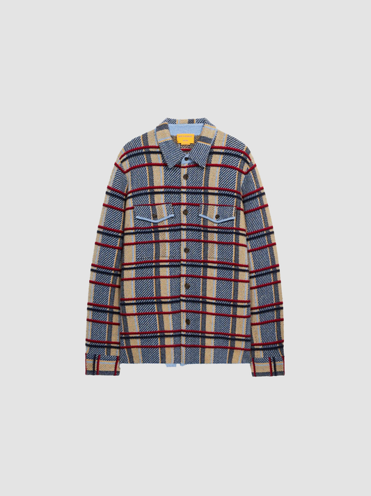 Shirt Plaid Work Heather Blue