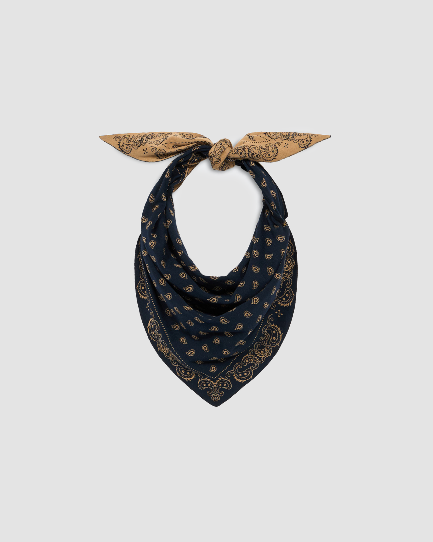 Scarf Wild Rag Navy & Camel