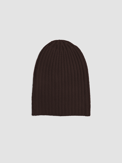 Cashmere Beanie Dark Brown