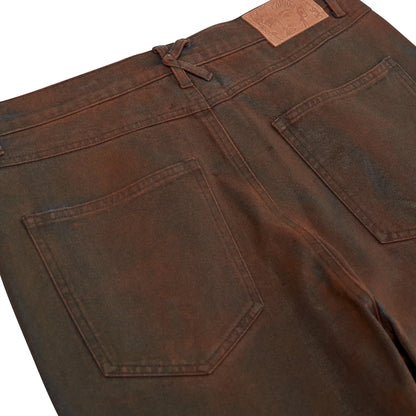 Jeans Flare Mud Washed Brown