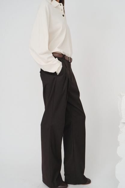 Pants Denver Pleat Chocolate