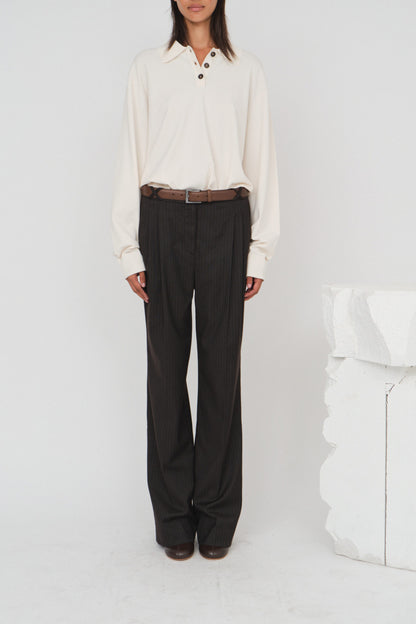 Pants Denver Pleat Chocolate