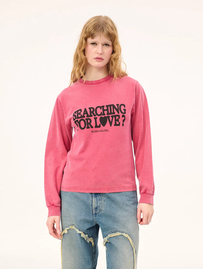 T-shirt Longsleeve Cupid’s Calling Off-Red