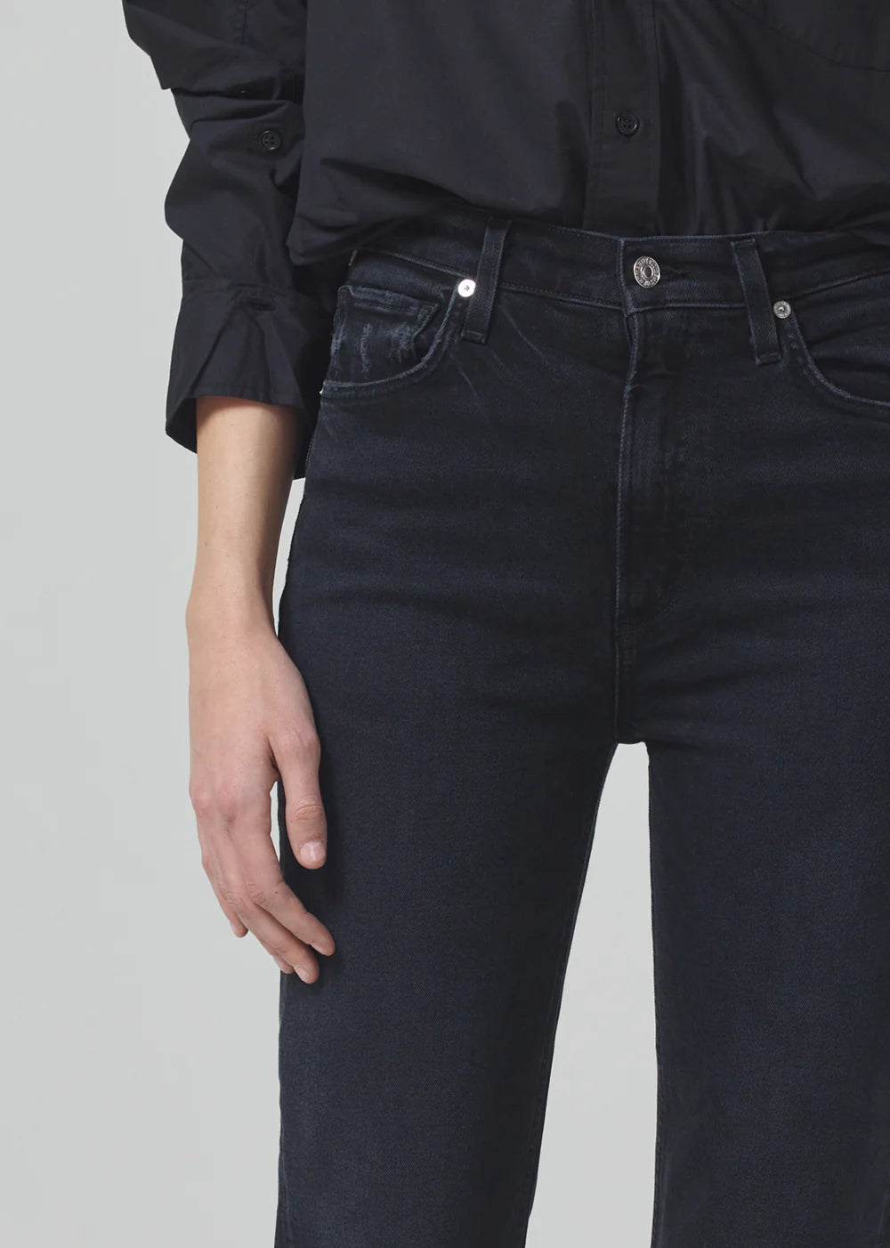 Jeans Daphne Crop Peppercorn Black