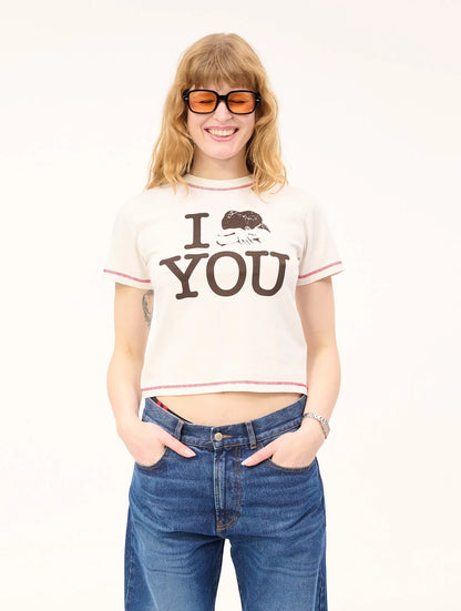 T-shirt Love You Tender White