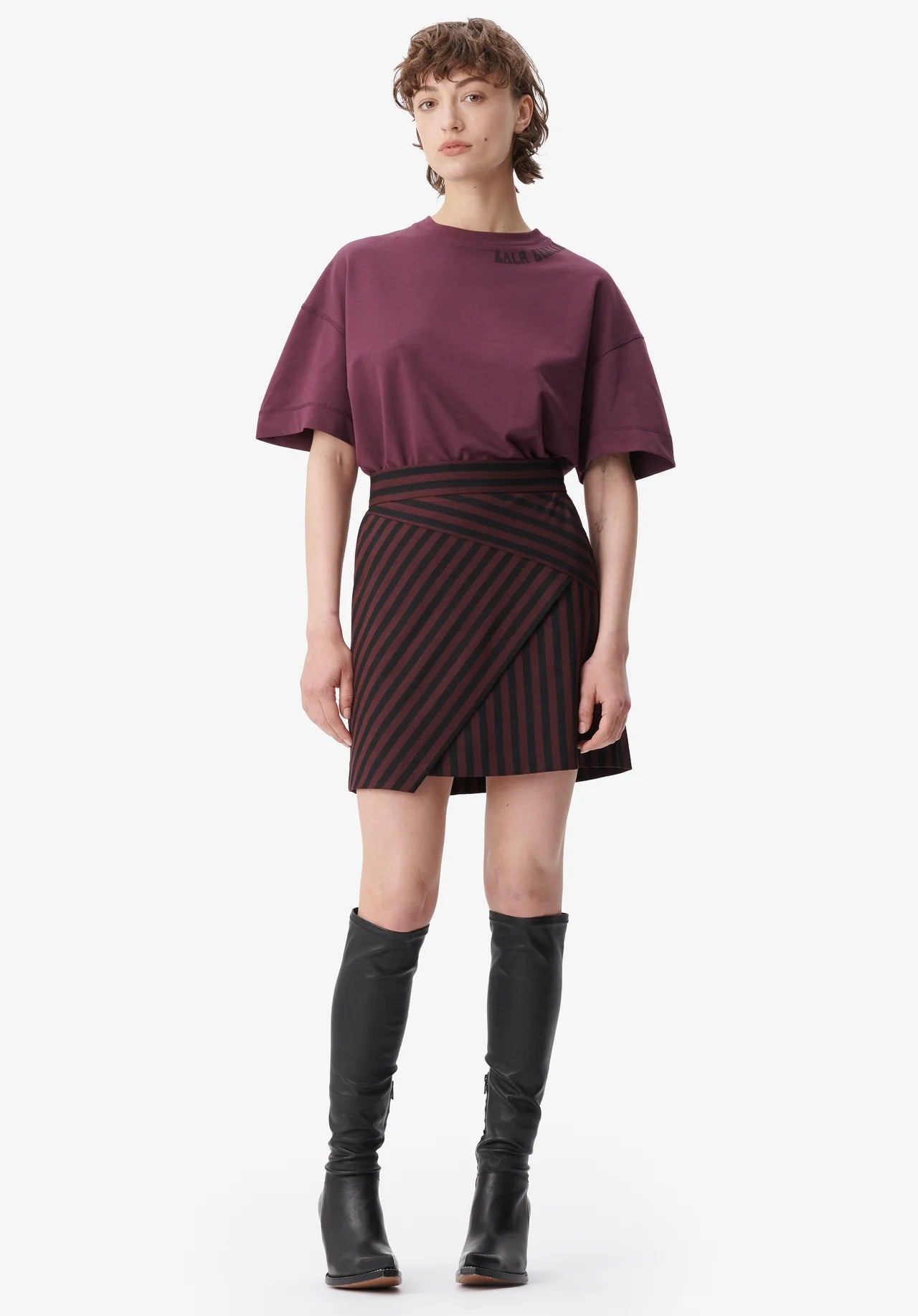 Skirt Saki Striped Fudge