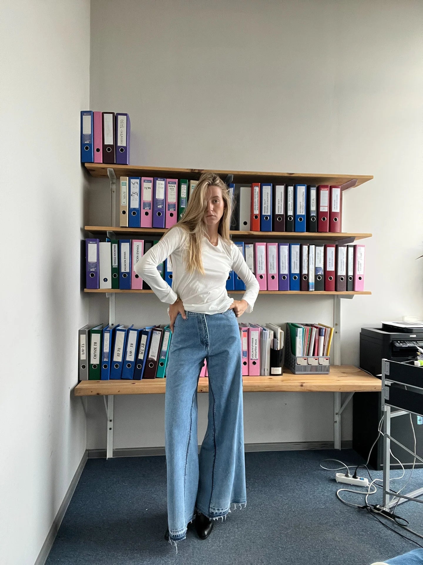 Jeans Reworked Wide Blue