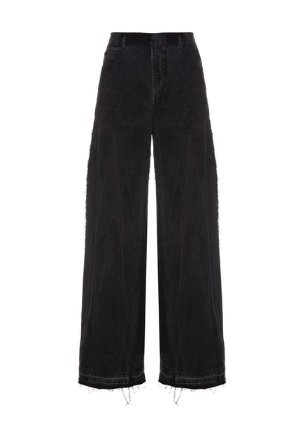 Jeans Reworked Wide Black