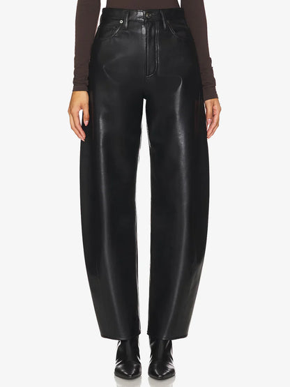 Pants Luna Faux Leather Black