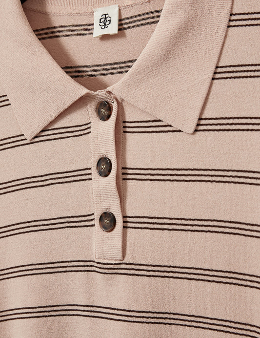 Sweater Madison Polo Rose & Espresso