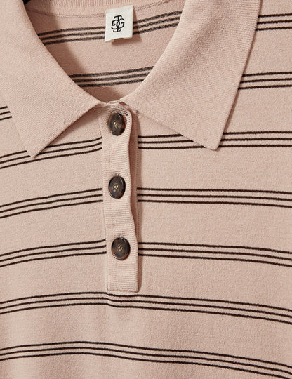 Sweater Madison Polo Rose & Espresso