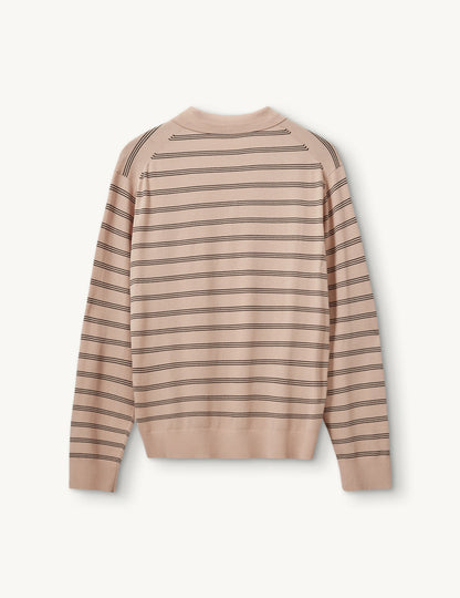 Sweater Madison Polo Rose & Espresso
