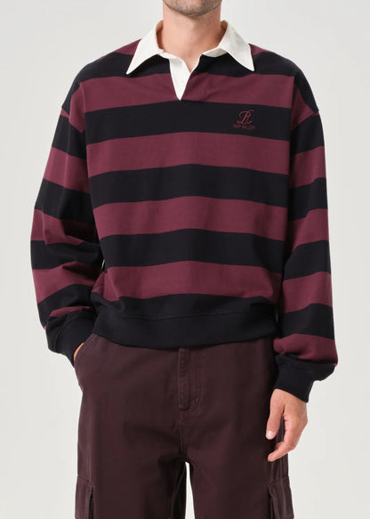 Svetr Rugby RSVP Black/Burgundy