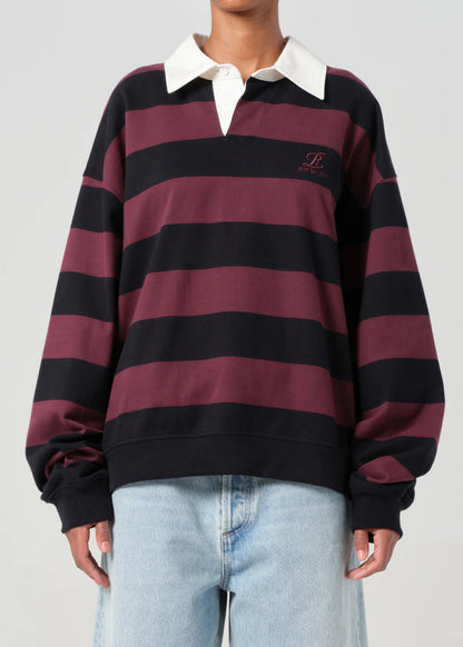 Sweater Rugby RSVP Black/Burgundy