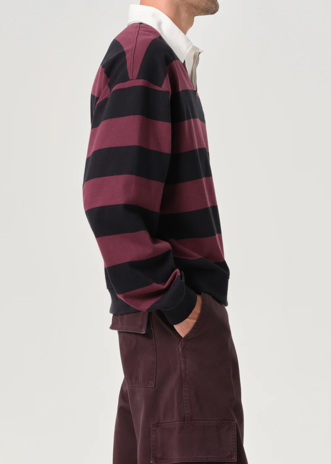 Sweater Rugby RSVP Black/Burgundy