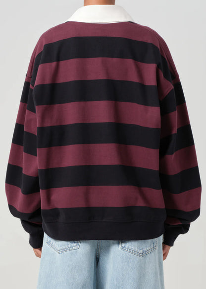 Sweater Rugby RSVP Black/Burgundy