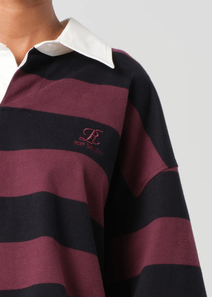 Sweater Rugby RSVP Black/Burgundy