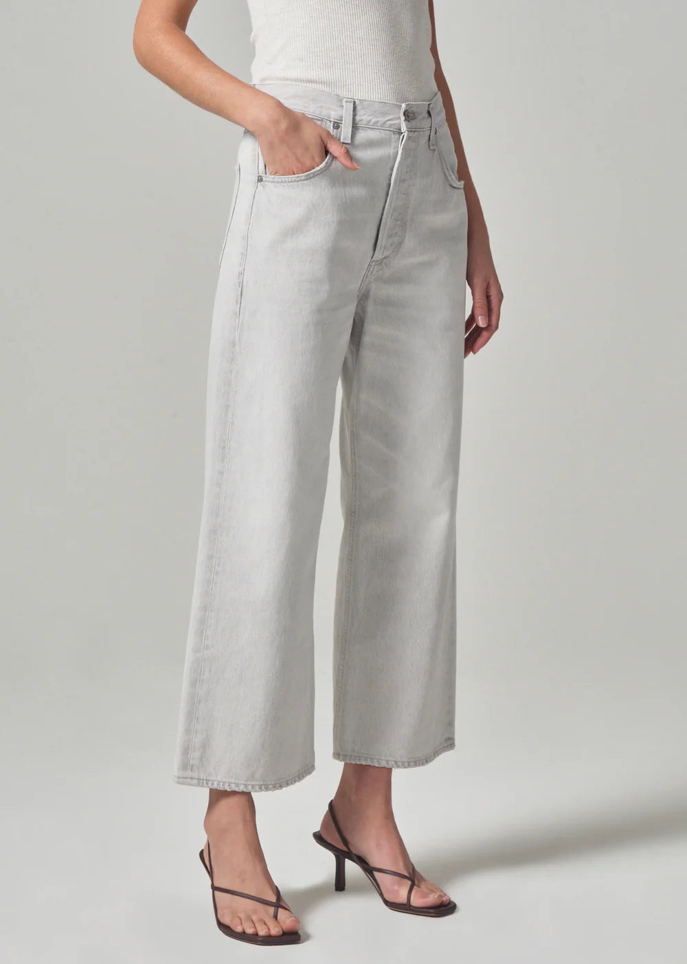 Jeans Gaucho Comet Light Grey