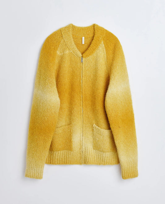 Cardigan Ombre Zip Yellow