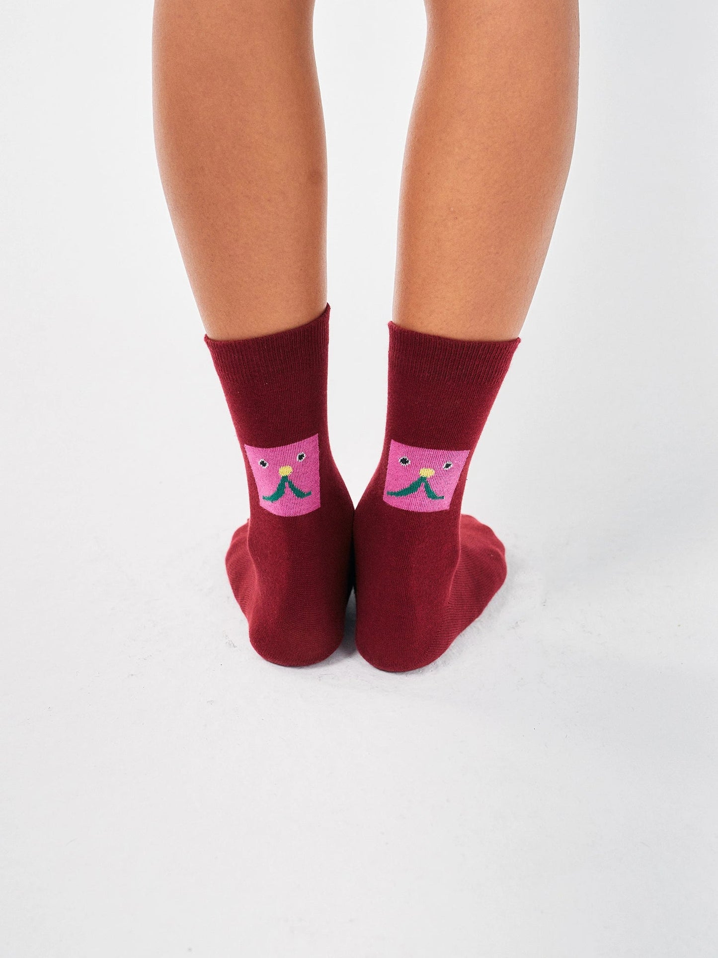 Socks Abstract Cat Smile Short