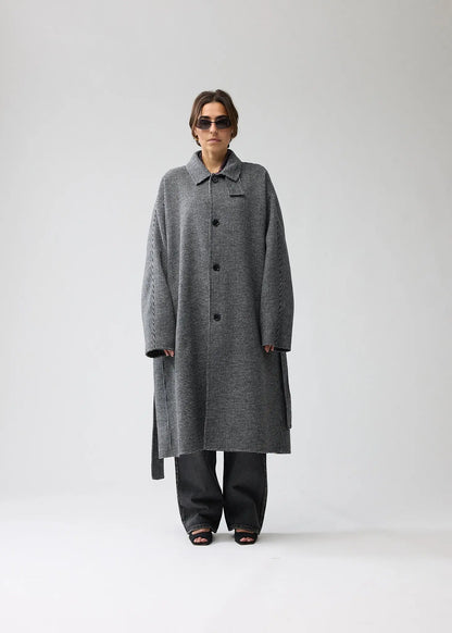 Jacket Long Wool Grey