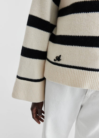 Sweater Clio Cropped Off White&Black