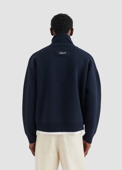 Sweater Core Zip-Up Navy