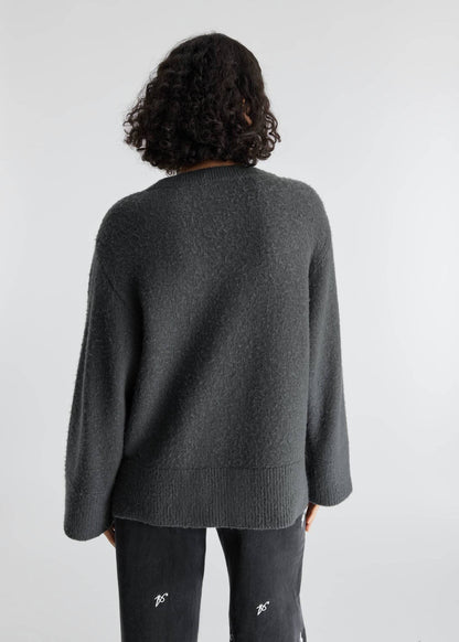 Sweater Rain V-Neck Dark Grey