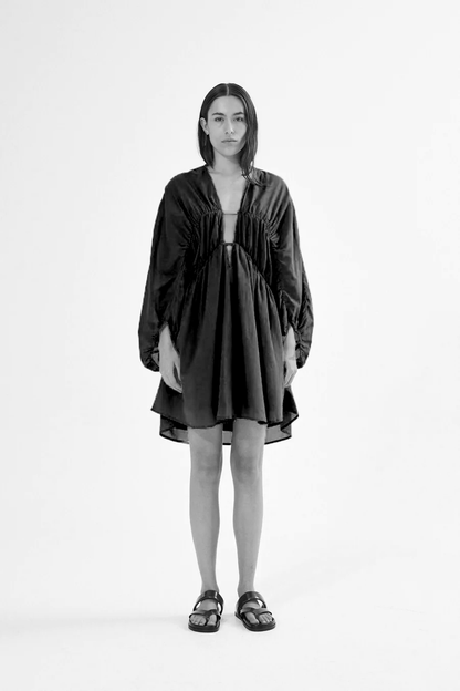 Dress Corrina V-Neck Faded Black