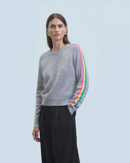 Sweater Grey & Multi-Colors Bands