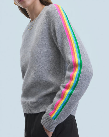 Sweater Grey & Multi-Colors Bands